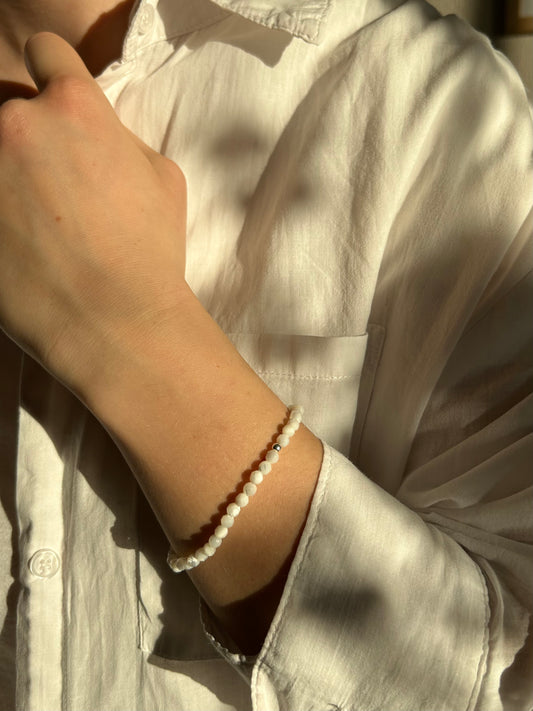 Perlmutt Armband, facettiert