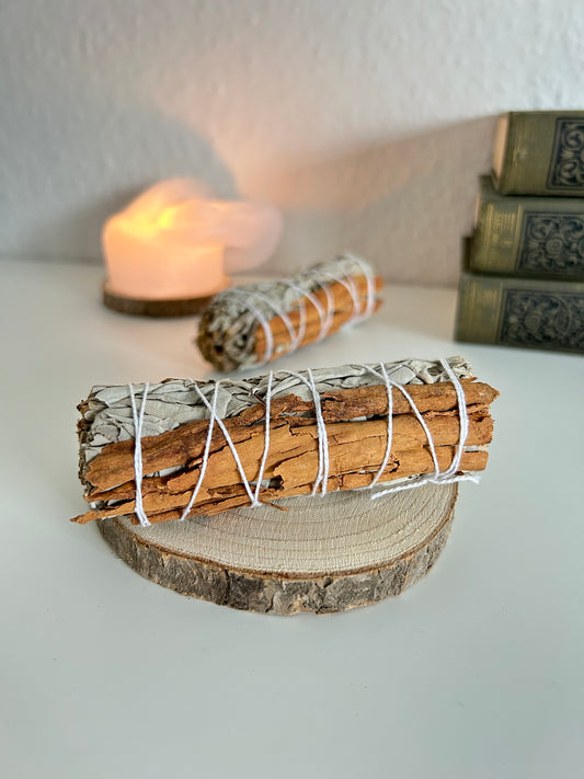 Weißer Salbei & Zimt Räucherbündel