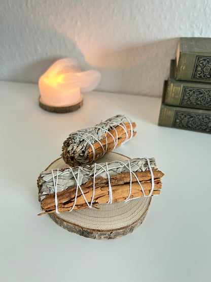 Weißer Salbei & Zimt Räucherbündel